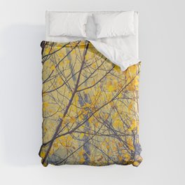 Fall Trees IX - Yellow Leaves - Autumn Forest - Woodlands Photography by Ingrid Beddoes Duvet Cover