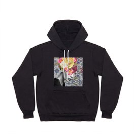 collage art-girl with flowers Hoody