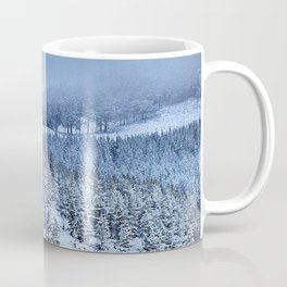 Moody Spring Snow in a Scottish Highland Pine Forest ( in I Art and Afterglow) Mug