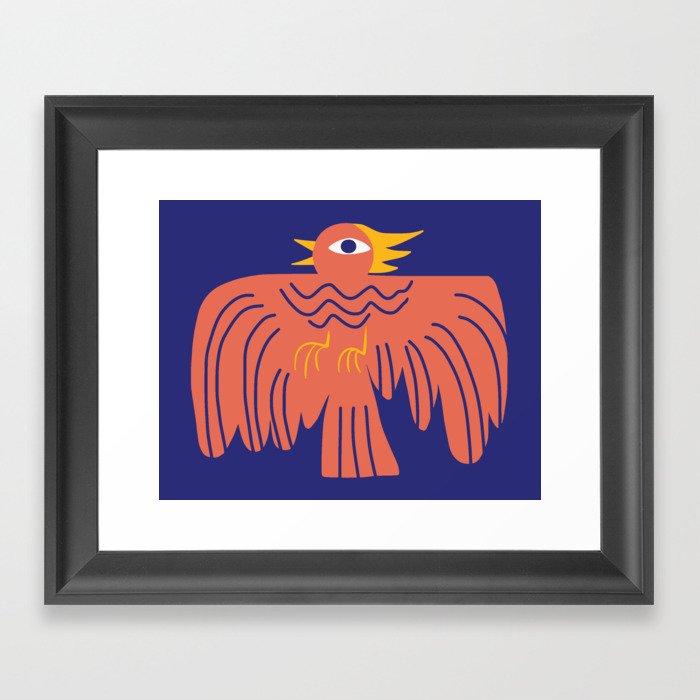 Ancient phoenix symbol Framed Art Print