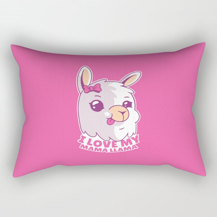 Mama Llama Quote Rectangular Pillow