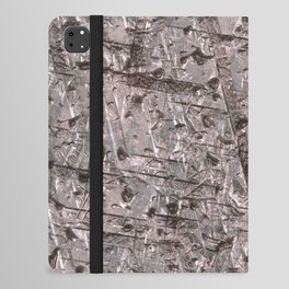 Cracked and scratched grey metal wall  iPad Folio Case