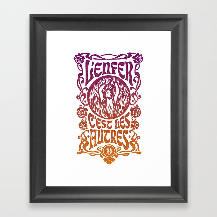 Hell Is Other People Framed Art Print