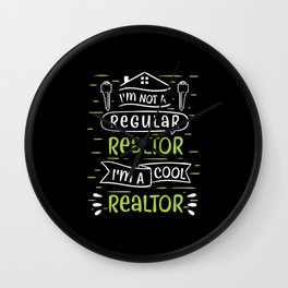 Realtor Selling Houses Real Estate Agent Wall Clock