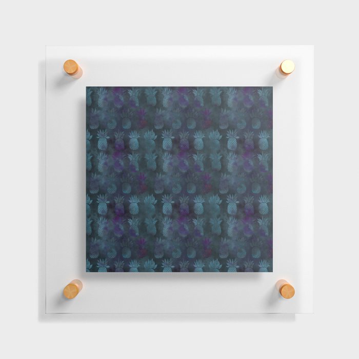 Dark Pineapple Batik Pattern Floating Acrylic Print