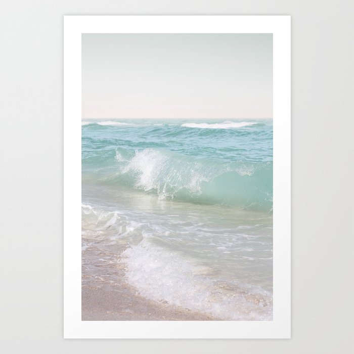 Beach Waves | Photography Summer Vibes | Sun Fun | Water Ocean | Salt | Sea | Water Art Print