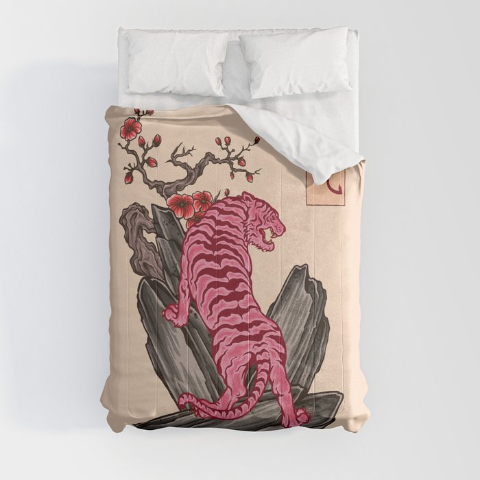Japanese Courage Tiger Comforter