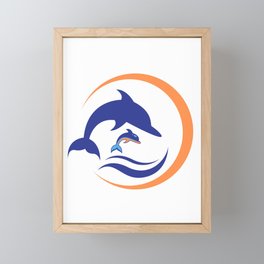 Whale of a time Framed Mini Art Print