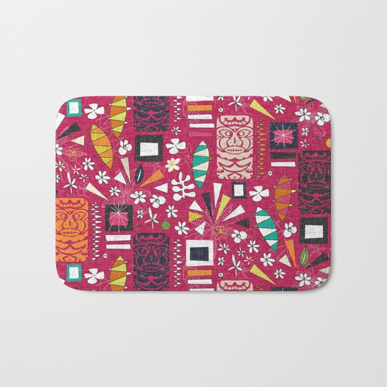 tiki pink Bath Mat