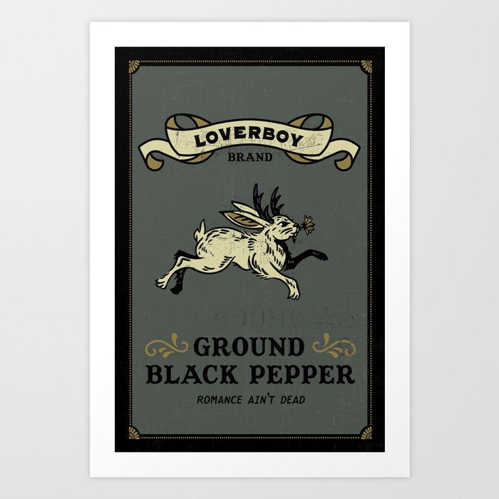 Loverboy Brand Pepper Rabbit Art Print