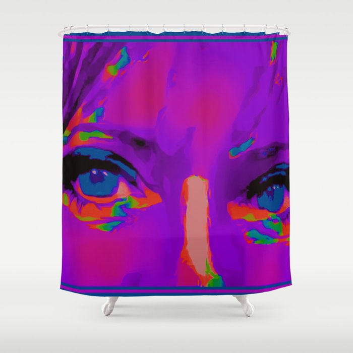 Debbie Purple Shower Curtain