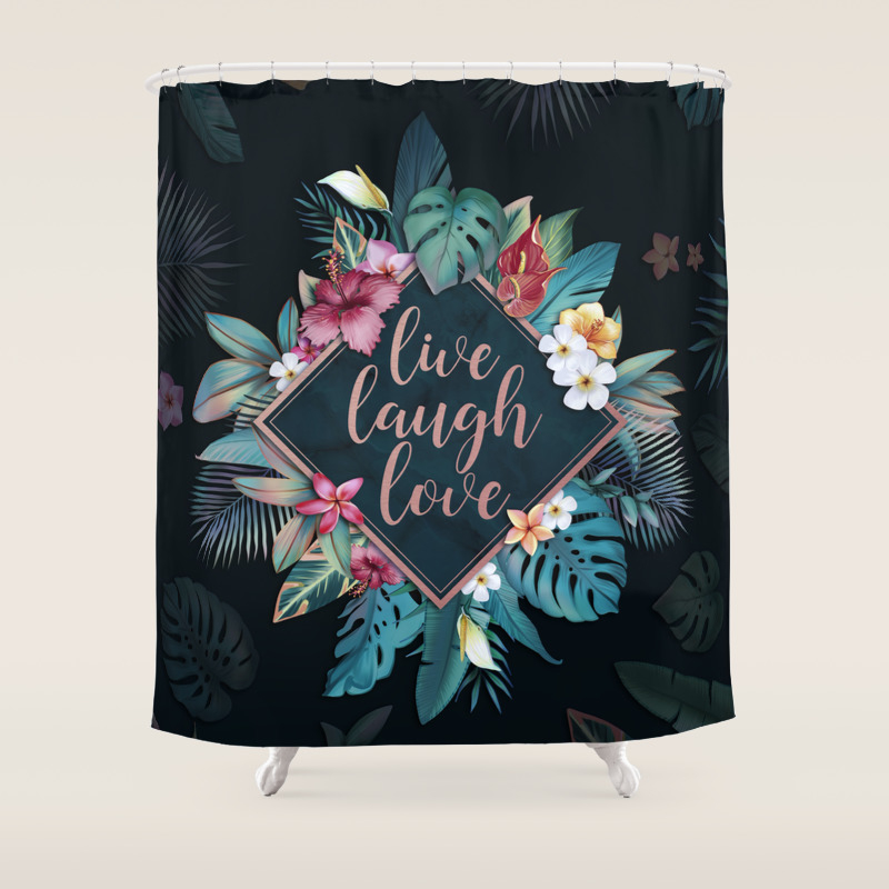 Live Laugh Love Shower Curtain By Printapix Society6