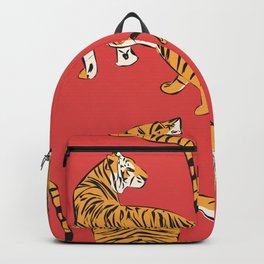 Tiger Pattern 005 Backpack | Graphic, Vector, Exotic, Illustration, Cute, Beast, Graphicdesign, Cat, Cartoon, Repeat 