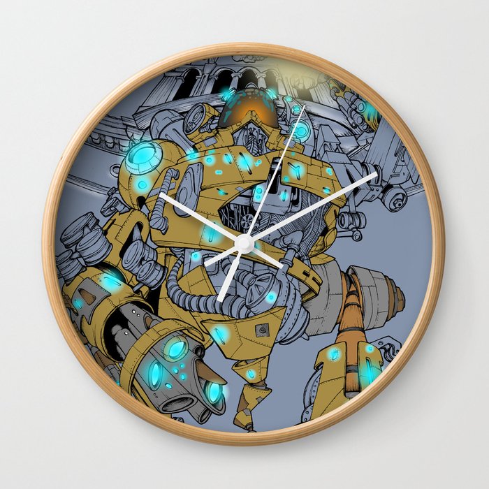 angry-bot in trieste Wall Clock