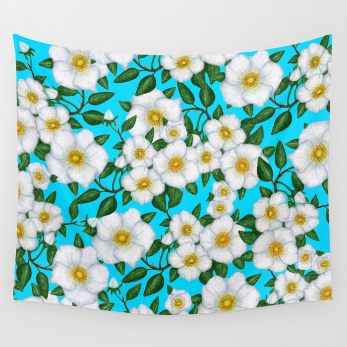 Cherokee Rose Georgia State Flower. Wall Tapestry