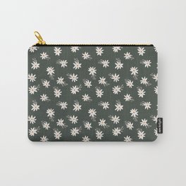springtime daisies// forest green // by Ali Harris Carry-All Pouch
