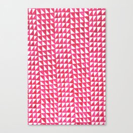 Triangle Bands in pink Canvas Print