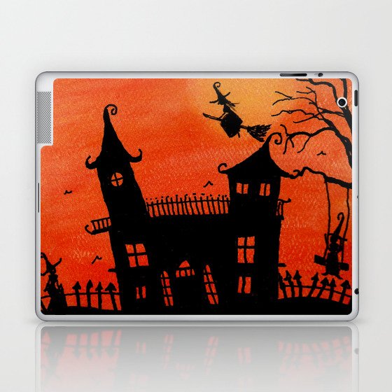 Haunted House Witch Play Laptop & iPad Skin