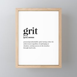 Grit Definition Framed Mini Art Print