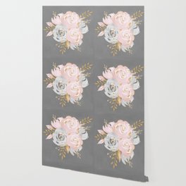 Gold Flowers Wallpaper For Any Decor Style Society6