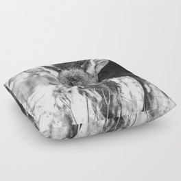 Deer Black and White Floor Pillow