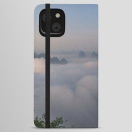 China Photography - Tall Mountains Reaching Over The Clouds In The Sunset iPhone Wallet Case