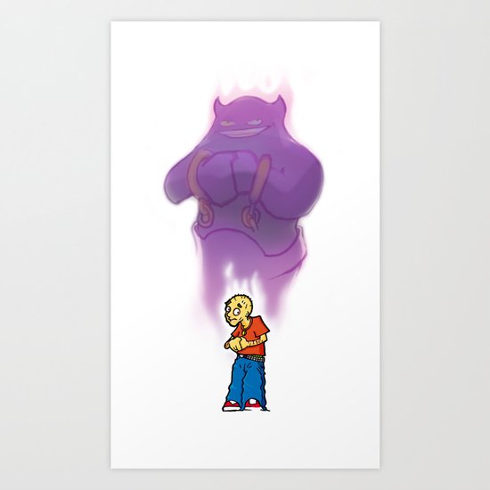 Scared Boy Art Print