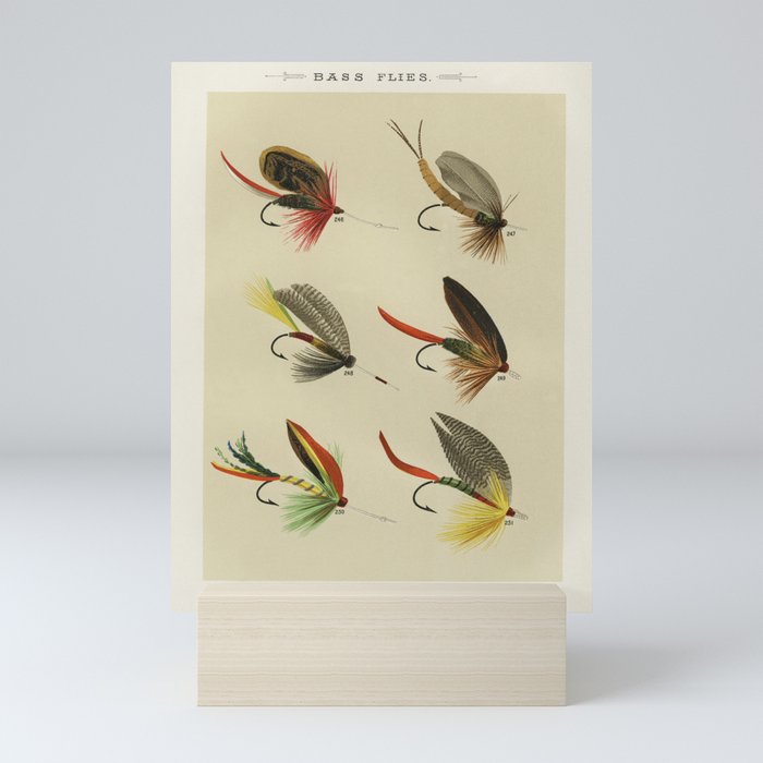 Bass Fly Fishing Lure Mini Art Print by SFT Design Studio