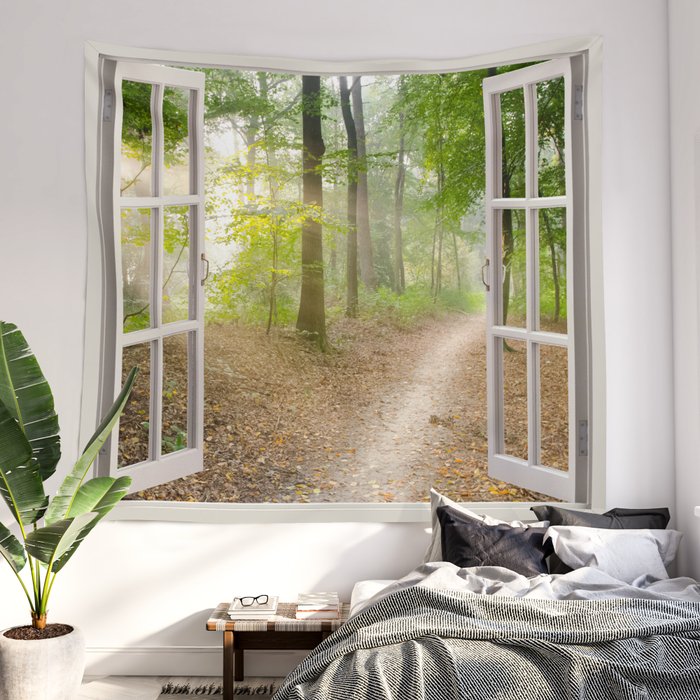Window Tapestries Style Wall Tapestry by Cs025 Society6