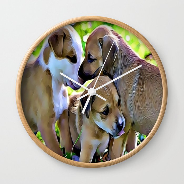 Puppy Love Wall Clock