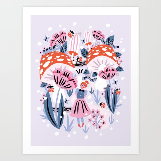 Alice in Winterland Art Print