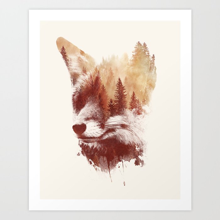 Blind fox Art Print