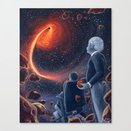 Ghosts in the Sky: Stephen Hawking and Albert Einstein Canvas Print