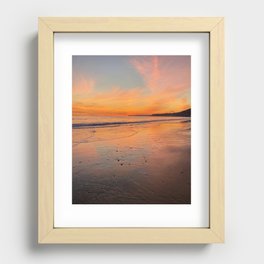 Malibu Beach Sunset Recessed Framed Print