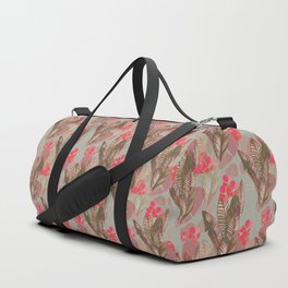 Red&Green Tropics Pattern Duffle Bag