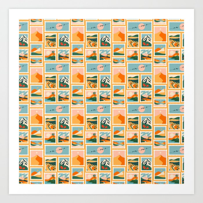 Postcard Art Prints, Framed & Recessed | Society6