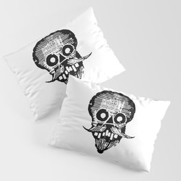 Skull with a beard by José Guadalupe Posada Pillow Sham