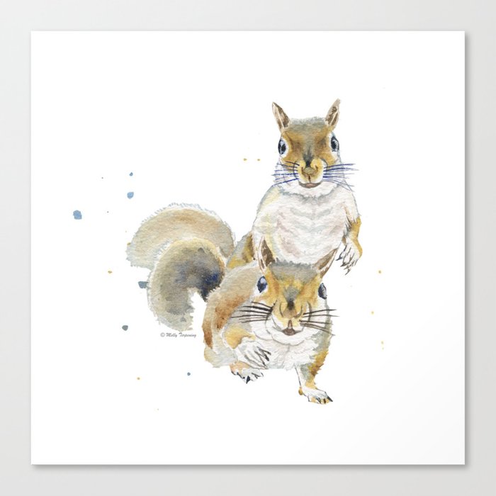 Two Squirrels Canvas Print