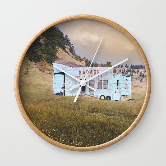 Country Garage Wall Clock