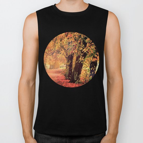 Autumn - the leaves are falling Biker Tank