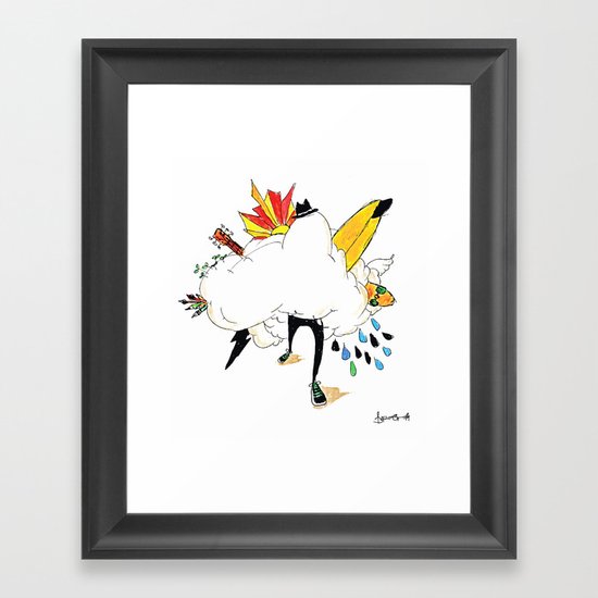 ED IN THE CLOUDS Framed Art Print