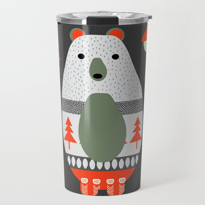 Christmas bears and birds Travel Mug