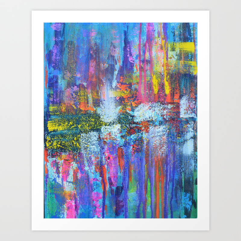 Reflective Metropolis Abstract Expressionism Prophetic Art Painting Art Print By Artfromwonderland Society6
