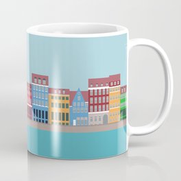 Denmark, Nyhavn, Copenhagen Travel Poster Mug