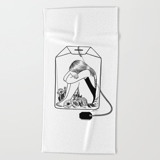 Lady Grey Tea Beach Towel