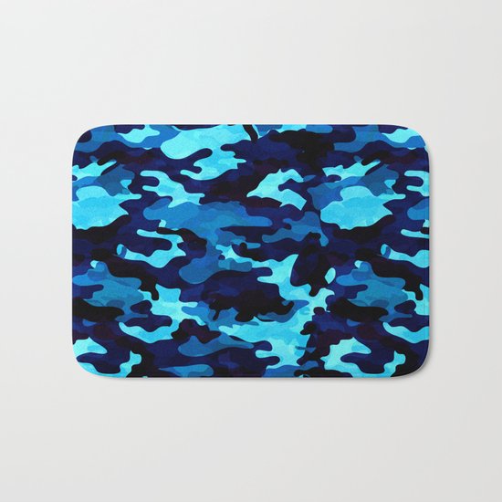 Camouflage (Blue) Bath Mat