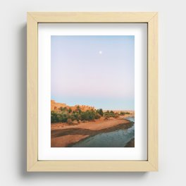 Moonlit Town in Morocco Recessed Framed Print