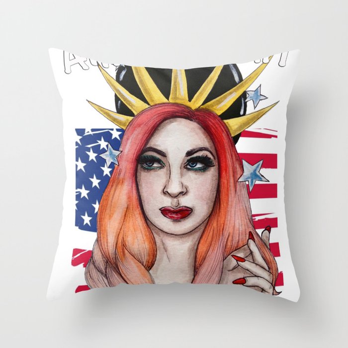 "American Girl" by Bonnie McKee Throw Pillow