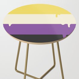 Nonbinary Flag Drip Side Table