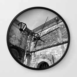 Old Church_Black & White Photography Wall Clock